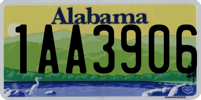 AL license plate 1AA3906