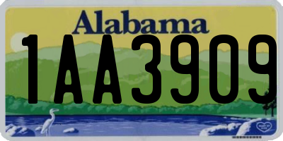 AL license plate 1AA3909