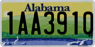 AL license plate 1AA3910