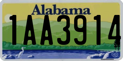 AL license plate 1AA3914