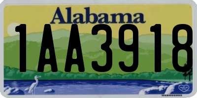 AL license plate 1AA3918