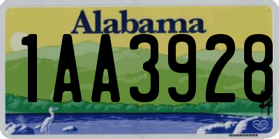 AL license plate 1AA3928