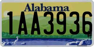 AL license plate 1AA3936