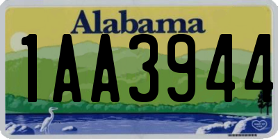 AL license plate 1AA3944