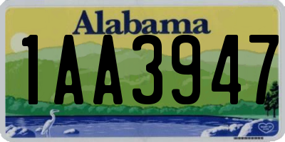 AL license plate 1AA3947