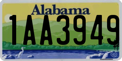 AL license plate 1AA3949