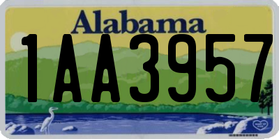 AL license plate 1AA3957