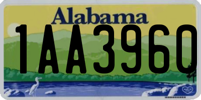 AL license plate 1AA3960