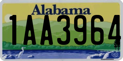 AL license plate 1AA3964