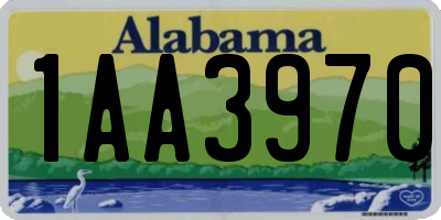 AL license plate 1AA3970