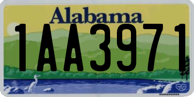 AL license plate 1AA3971