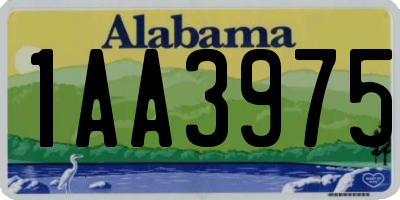 AL license plate 1AA3975