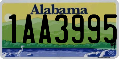 AL license plate 1AA3995