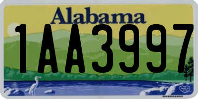 AL license plate 1AA3997