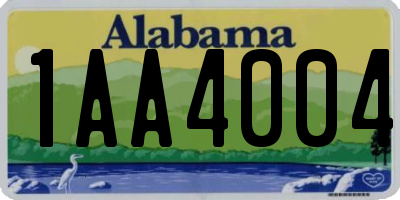 AL license plate 1AA4004