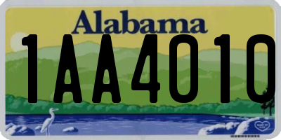 AL license plate 1AA4010