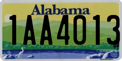 AL license plate 1AA4013