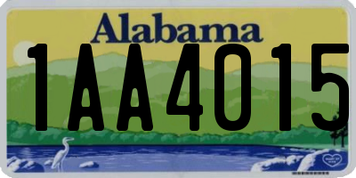 AL license plate 1AA4015