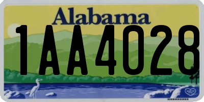 AL license plate 1AA4028