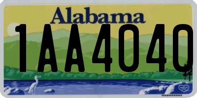 AL license plate 1AA4040