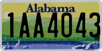 AL license plate 1AA4043