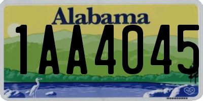 AL license plate 1AA4045