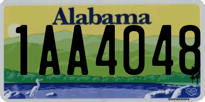 AL license plate 1AA4048