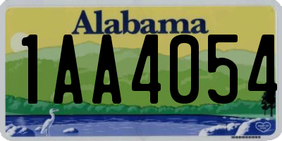 AL license plate 1AA4054