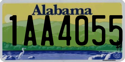 AL license plate 1AA4055