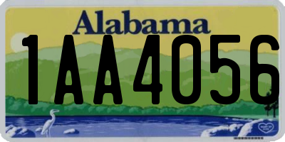 AL license plate 1AA4056