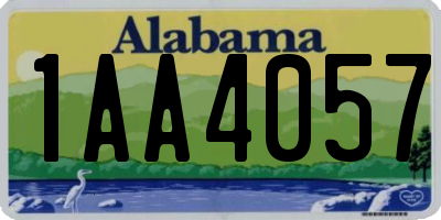 AL license plate 1AA4057