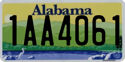 AL license plate 1AA4061