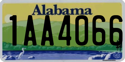 AL license plate 1AA4066