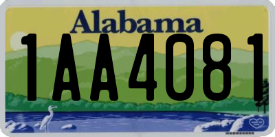 AL license plate 1AA4081