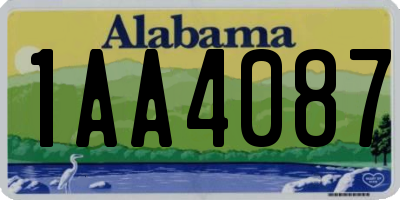 AL license plate 1AA4087