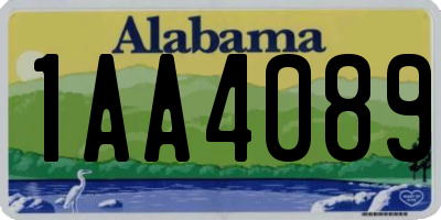 AL license plate 1AA4089