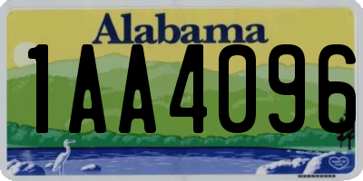 AL license plate 1AA4096