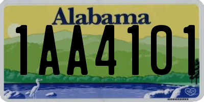 AL license plate 1AA4101