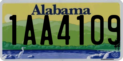 AL license plate 1AA4109