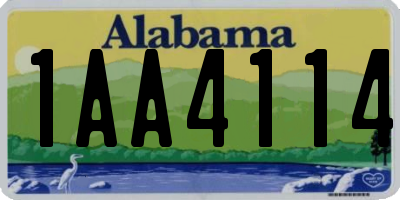 AL license plate 1AA4114