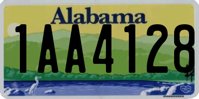 AL license plate 1AA4128