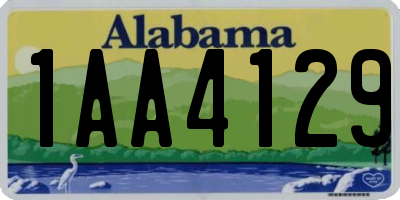 AL license plate 1AA4129