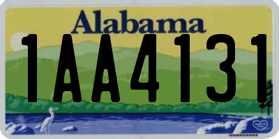 AL license plate 1AA4131