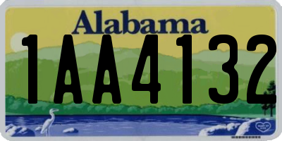 AL license plate 1AA4132