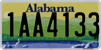 AL license plate 1AA4133