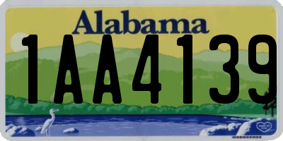 AL license plate 1AA4139