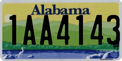 AL license plate 1AA4143