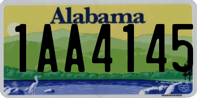 AL license plate 1AA4145