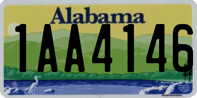 AL license plate 1AA4146