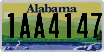 AL license plate 1AA4147